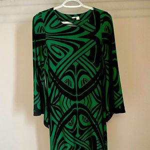 Black and green dress